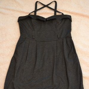 charcoal grey with silver diamond print dress